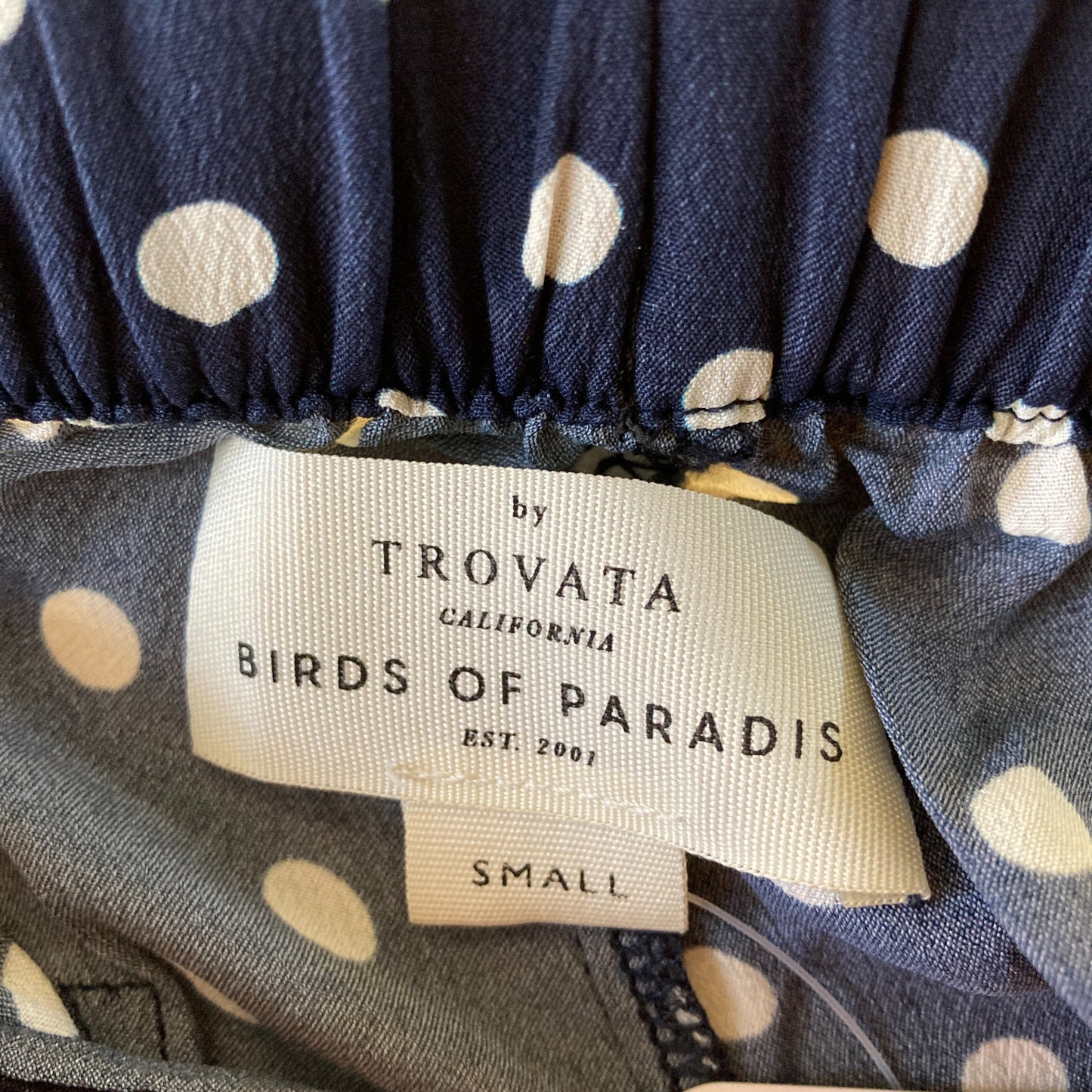 Trovata Birds of Paradise NEW Navy Polka Dot Leigh Pants - Size S - 0823EP