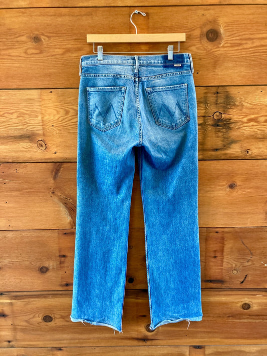 Mother Superior $298 Duster Skimp Fray Hem Horsin Around Jeans - Sz 27 - 1214JV