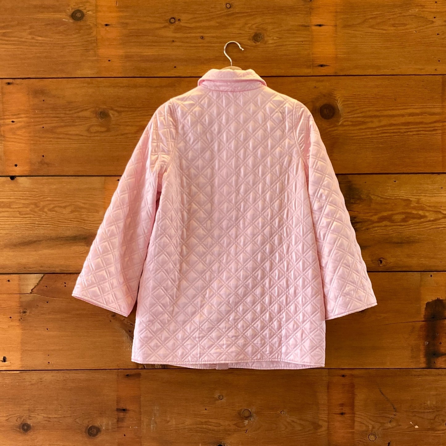 S - Hill House Bubblegum Pink Quilted Jeweled Button Front Jacket 0707AC