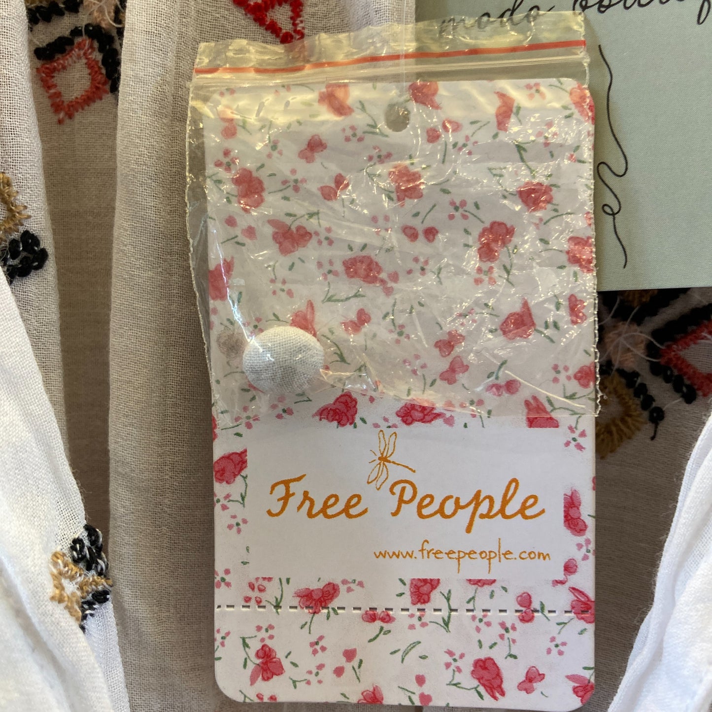 Free People $198 White Embroidered Maxi Duster Dress - Sz S - NEW - 0102AV