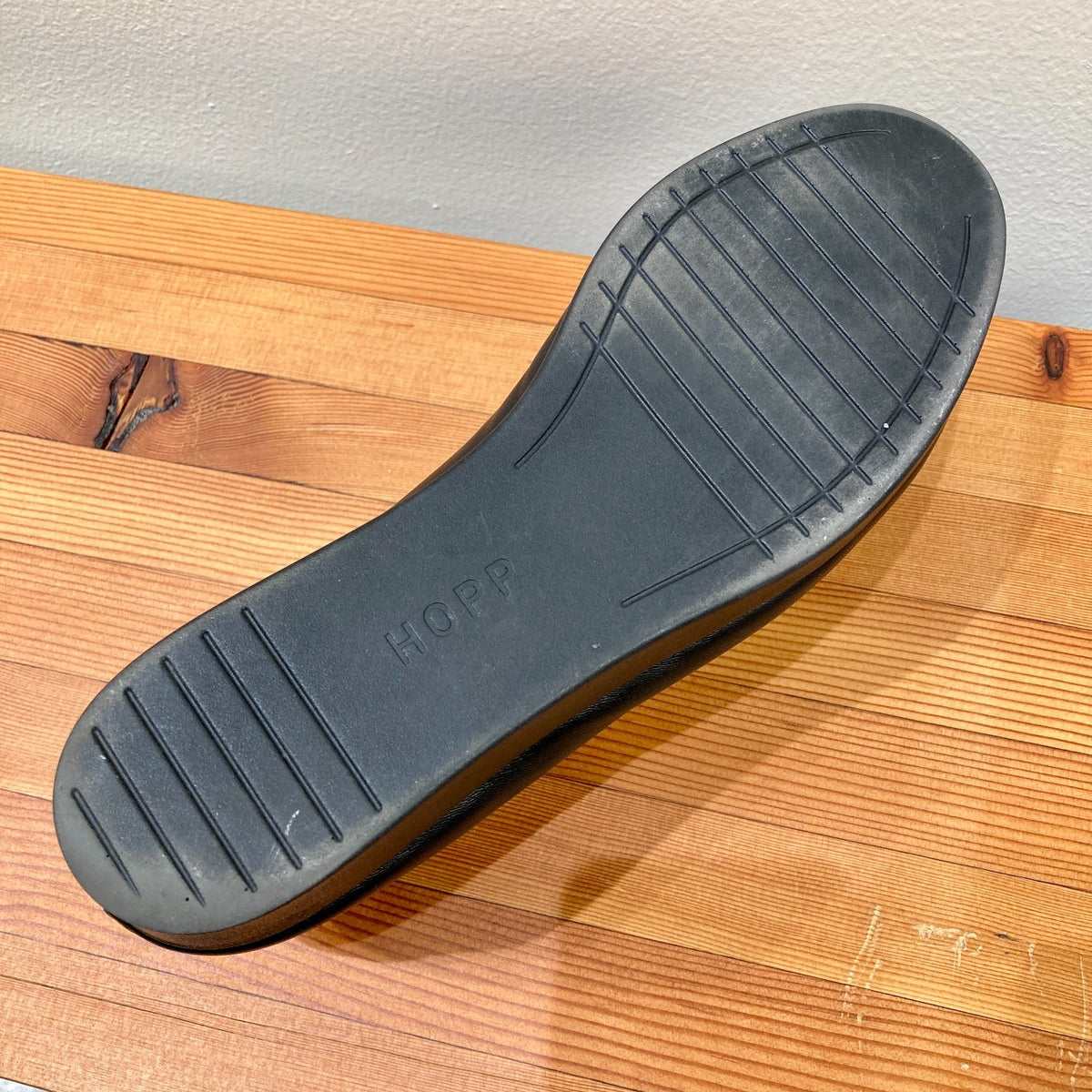 Hopp Black Soft Leather Slip On IO Slipper Wedges Shoes - Size 9 - 0905AG