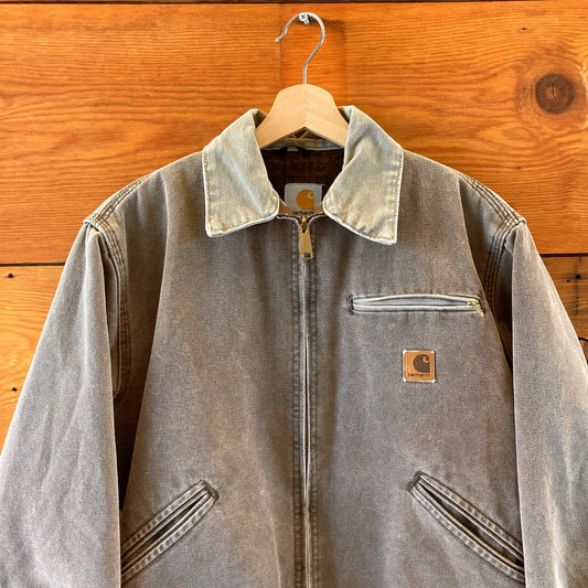 Carhartt Gray Vintage Y2K J97 CHT Detroit Blanket Lined Jacket - Mens S - 0312IG