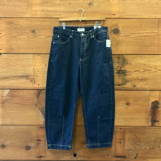 29 - We the Free People $98 Dark Deep Dive Wash Barrel Leg Jeans NEW 0312KP