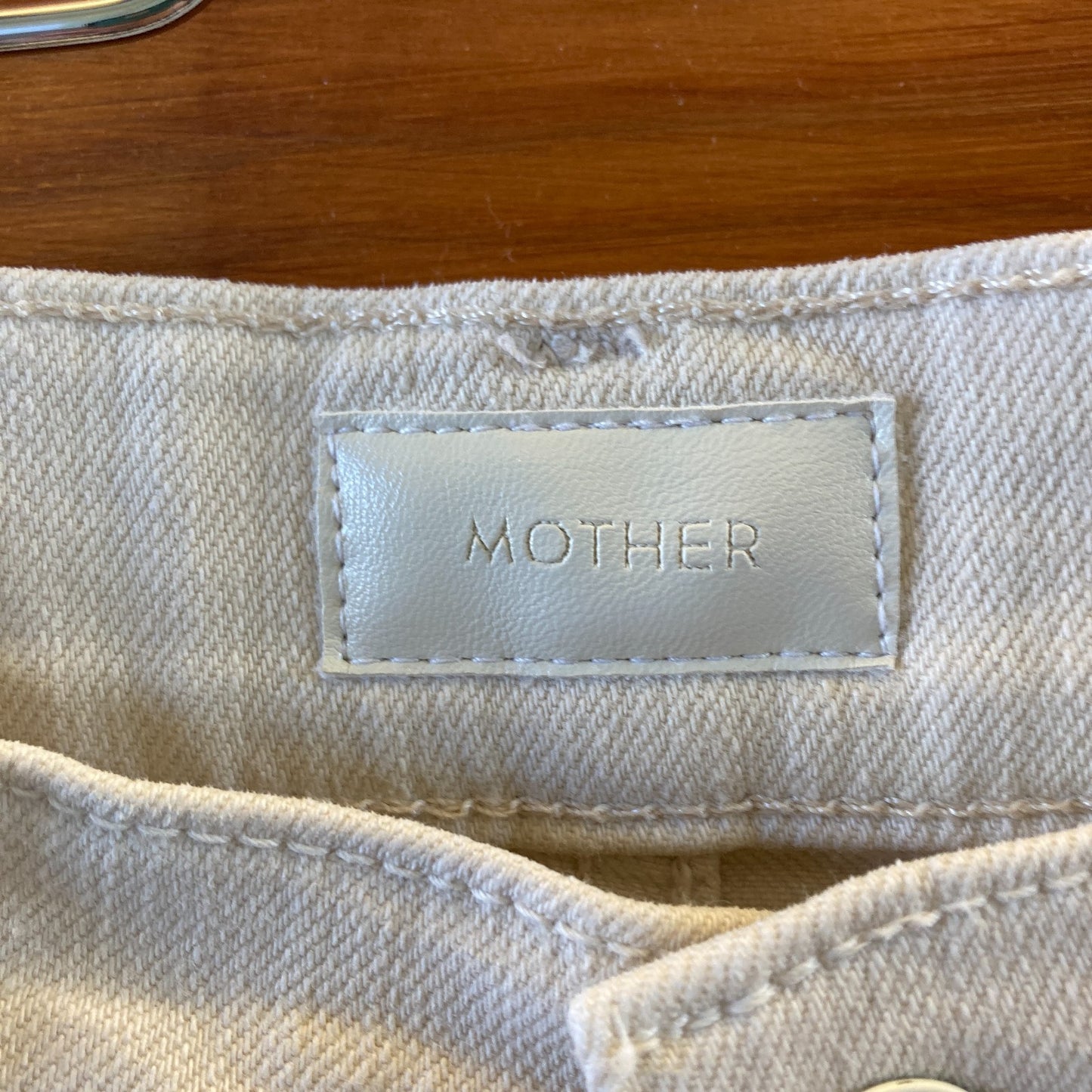 Mother Ecru Sneak The Weekender Flare Leg High Rise Jeans - Size 27 - 0320AE