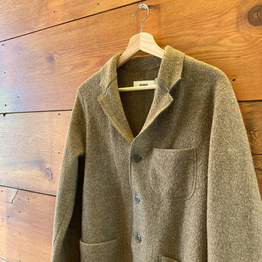Buck Mason Brown Fleece Button Front Womens Jacket - Size S - 0726SG