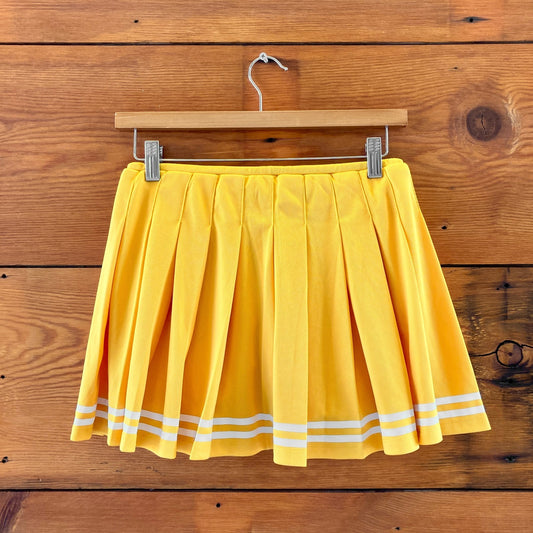 The Upside Yellow Mesh Pleated Mini Prix Quinny Skirt Skort - Size XS - 0415AB