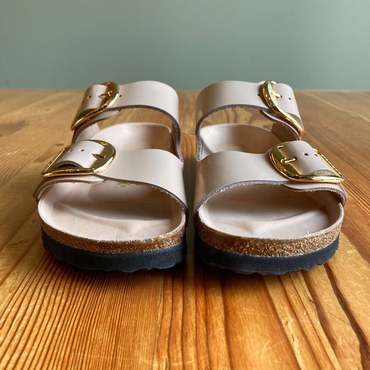 Birkenstock Beige Arizona Big Buckle Sandals - Sz 39 / 8.5 Narrow - NEW 4427SC