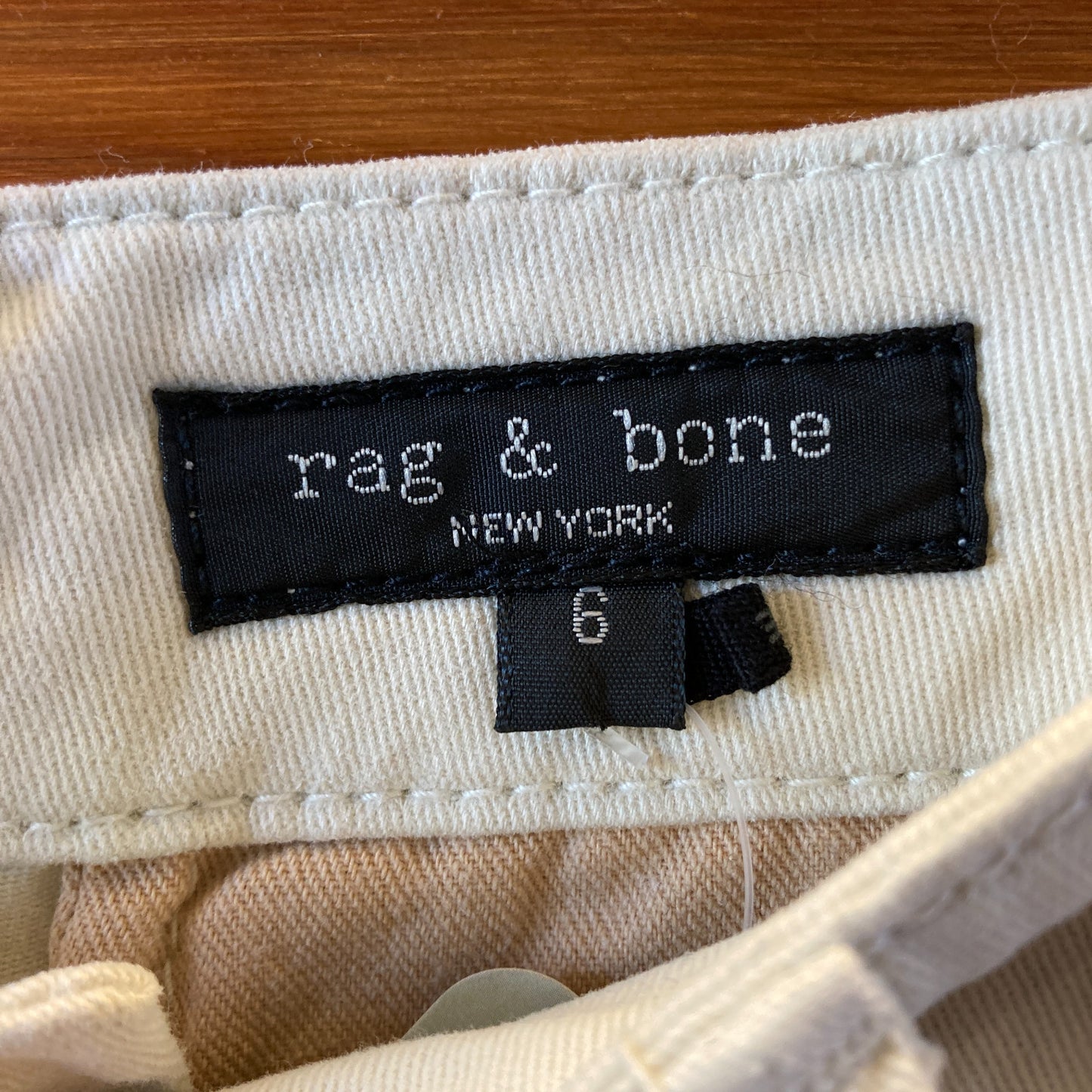 Rag & Bone Khaki High Waisted Cotton Wide Leg Trousers Pants - Size 6 - 1011SC