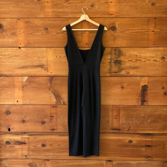 Ripley Rader Black Sleeveless Low V-Back Tank Jumpsuit - Size 1 / XS - 1129CG