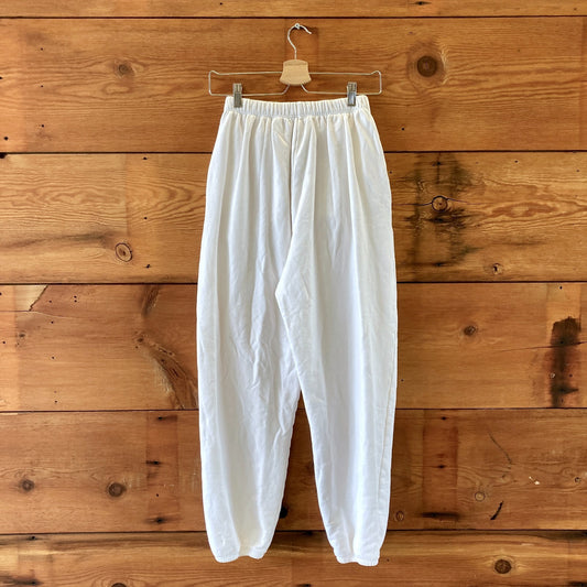 Rudy Jude White Jogger Organic Cotton Gardener Sweatpants - Size S - 0312IG