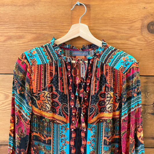 Bhanuni by Jyoti Anthropologie Colorful Davina Maxi Dress - Sz M Petite - 0705MD
