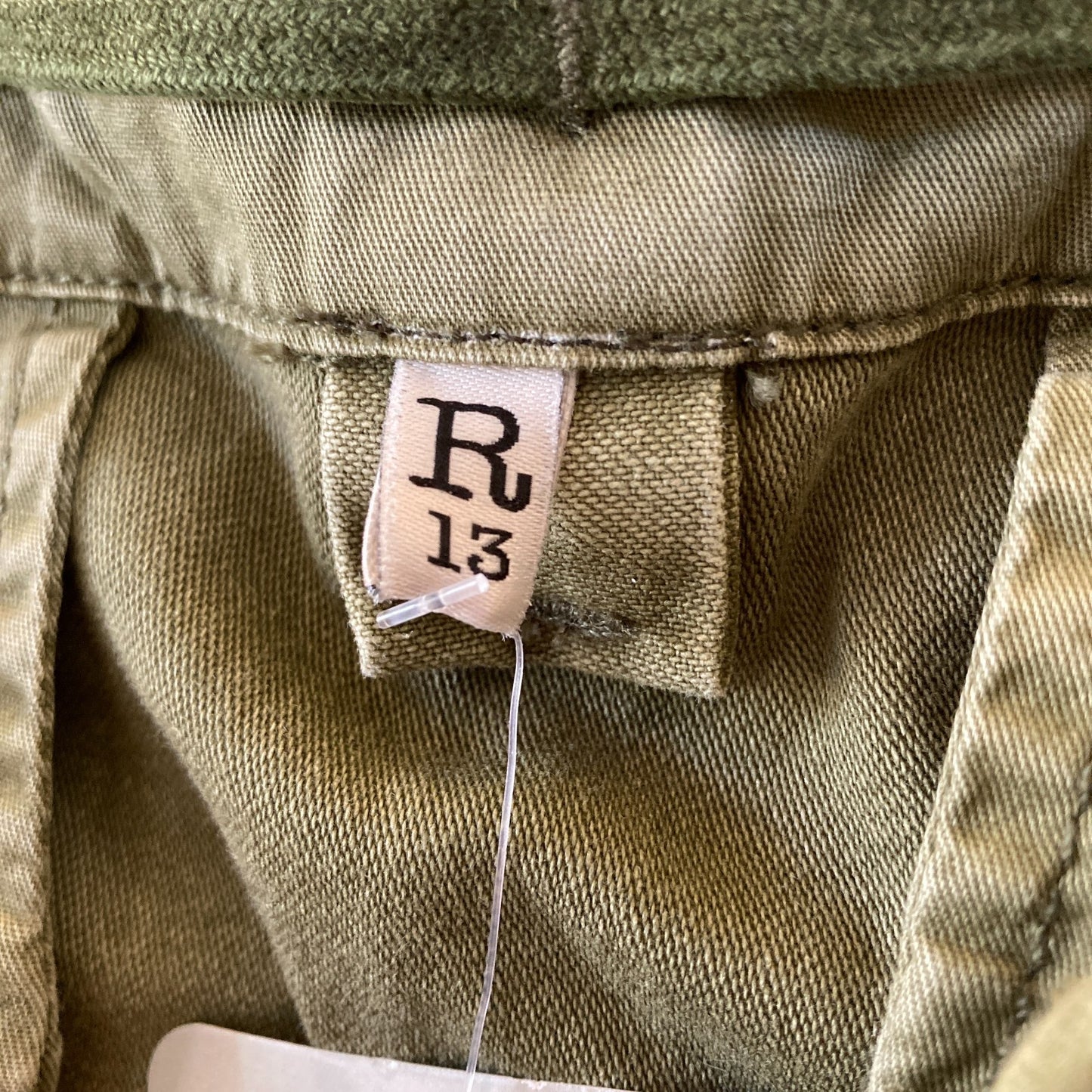 R13 $345 Olive Green Drop Crotch Harem Cargo Pants - Size 27 - 1011SC