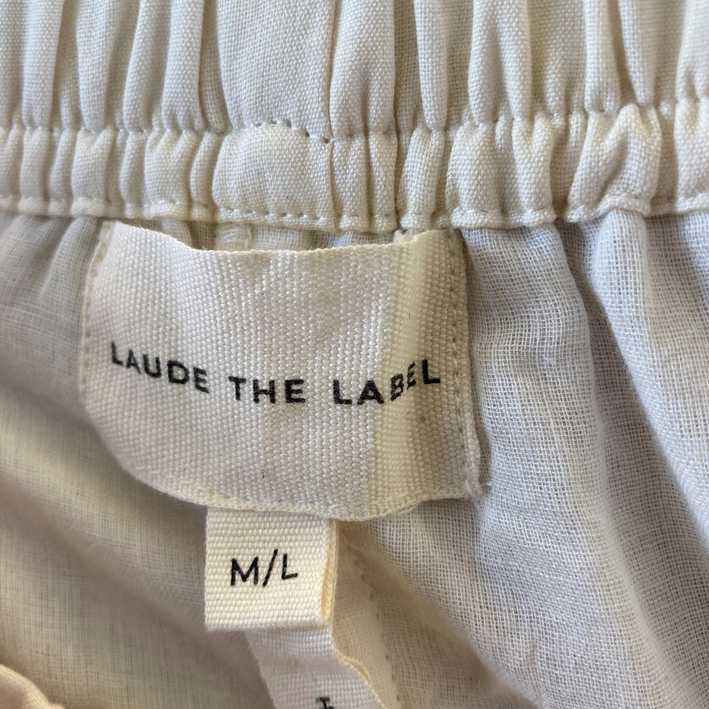 Laude the Label $202 Cream Wide Leg Cotton Laurel Jumpsuit - Size M / L - 0316CK