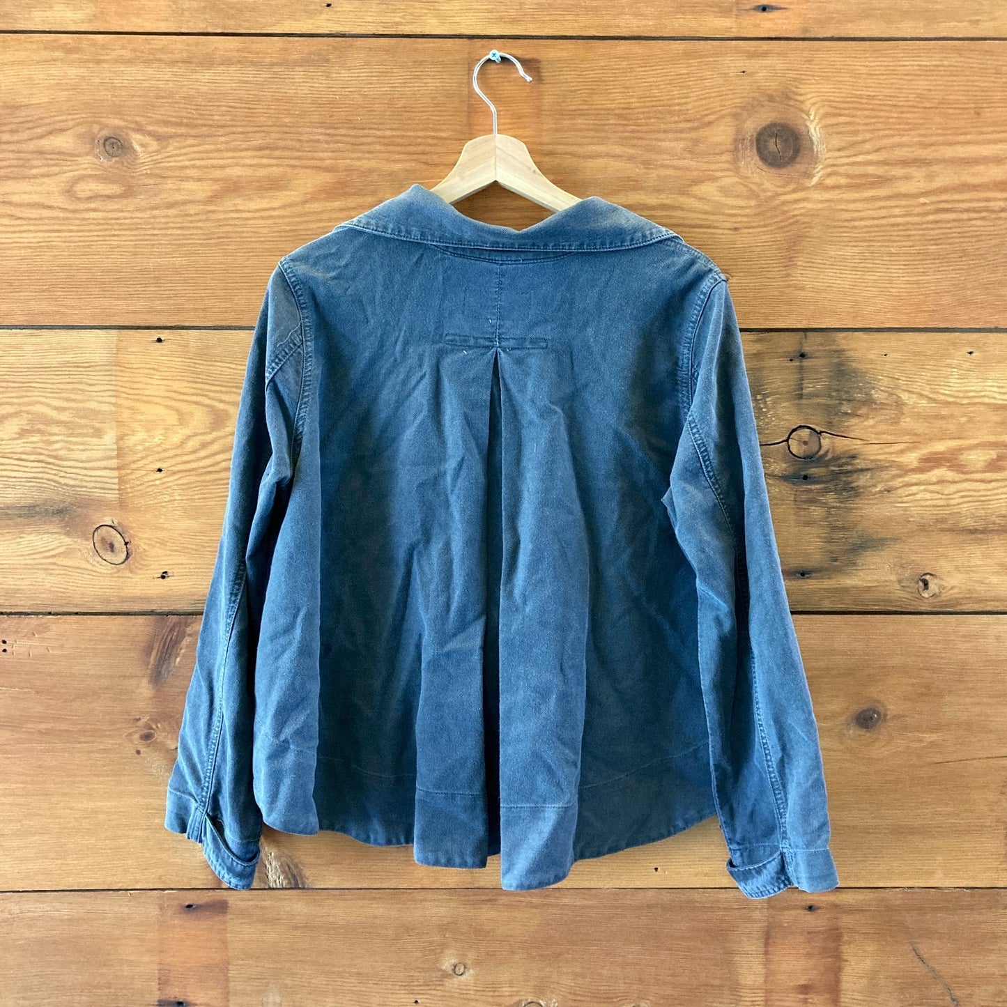 The Great Dark Gray Flare Fit Boxy Button Up Cotton Jacket - Sz 0 / XS - 1105HT