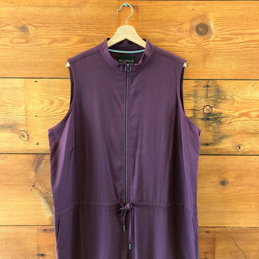 Wildfang Sleeveless Burgundy Drawstring Empower Jumpsuit - Size XXL - 0530JF
