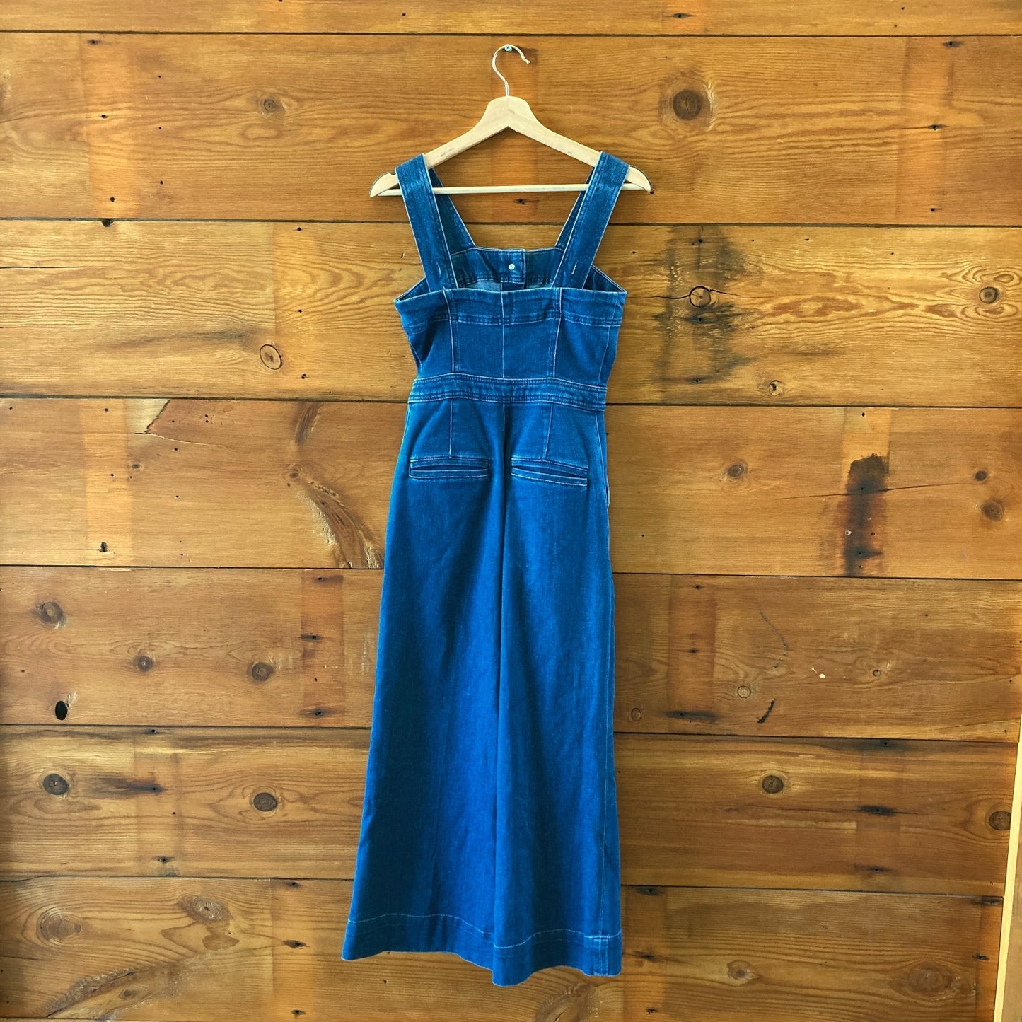 Maeve Anthropologie Denim Button-Up Wide Leg Colette Jumpsuit - Size 2 - 0312IG