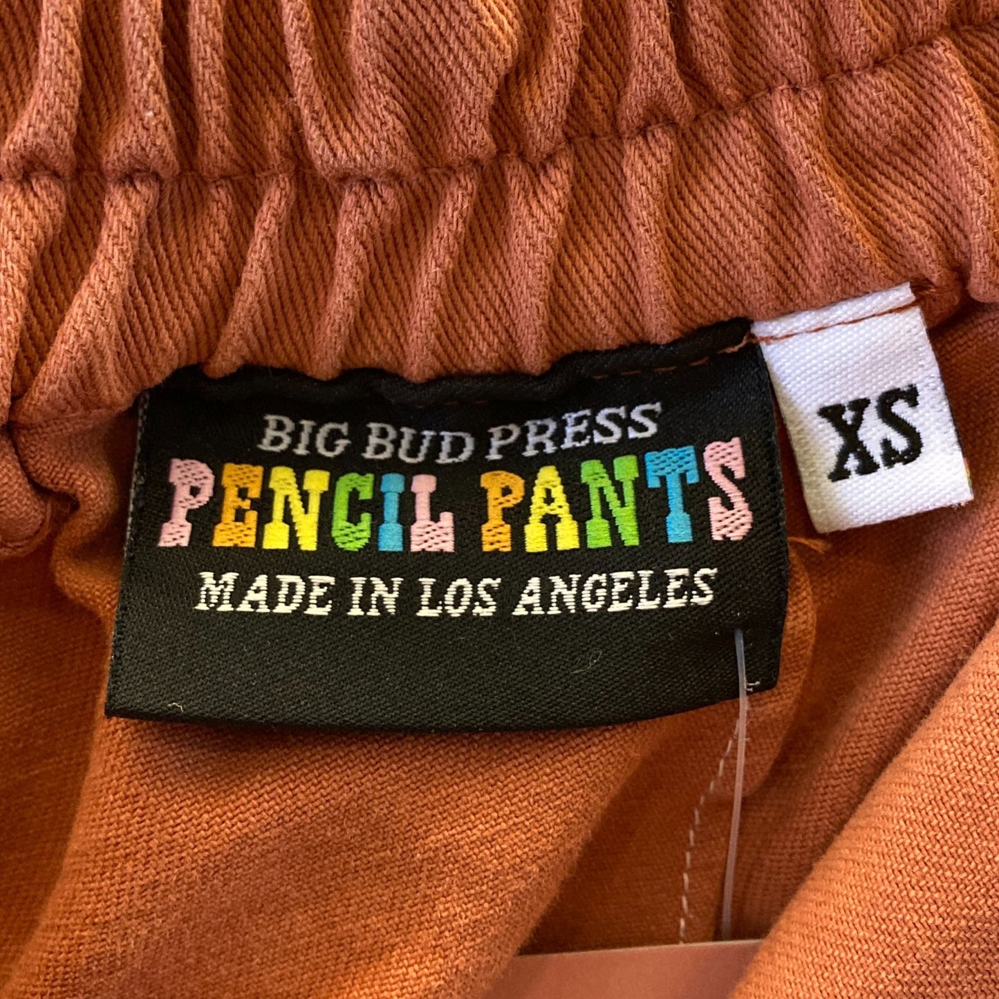 XS - Big Bud Press Rust High Rise Cotton Pencil Straight Leg Pants 0627LH