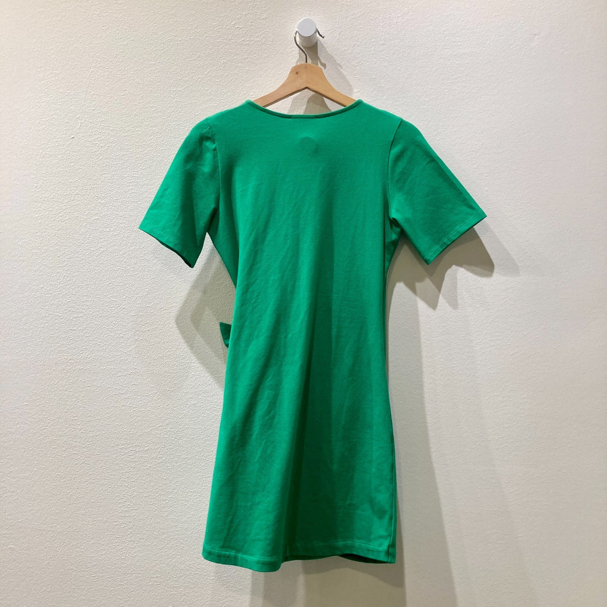 Sezane Green Short Sleeve Hip Tie Pippa Mini Dress - Size XS - 0312IG