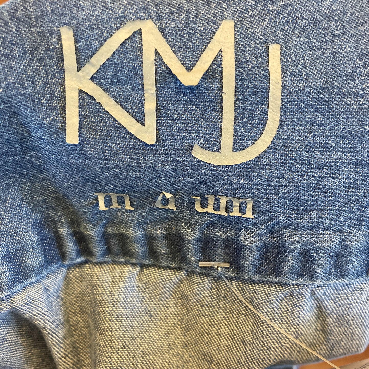 KMJ Kate McHale Jensen Denim Ruffle Collar Button Up Top - Size M - 4427SC