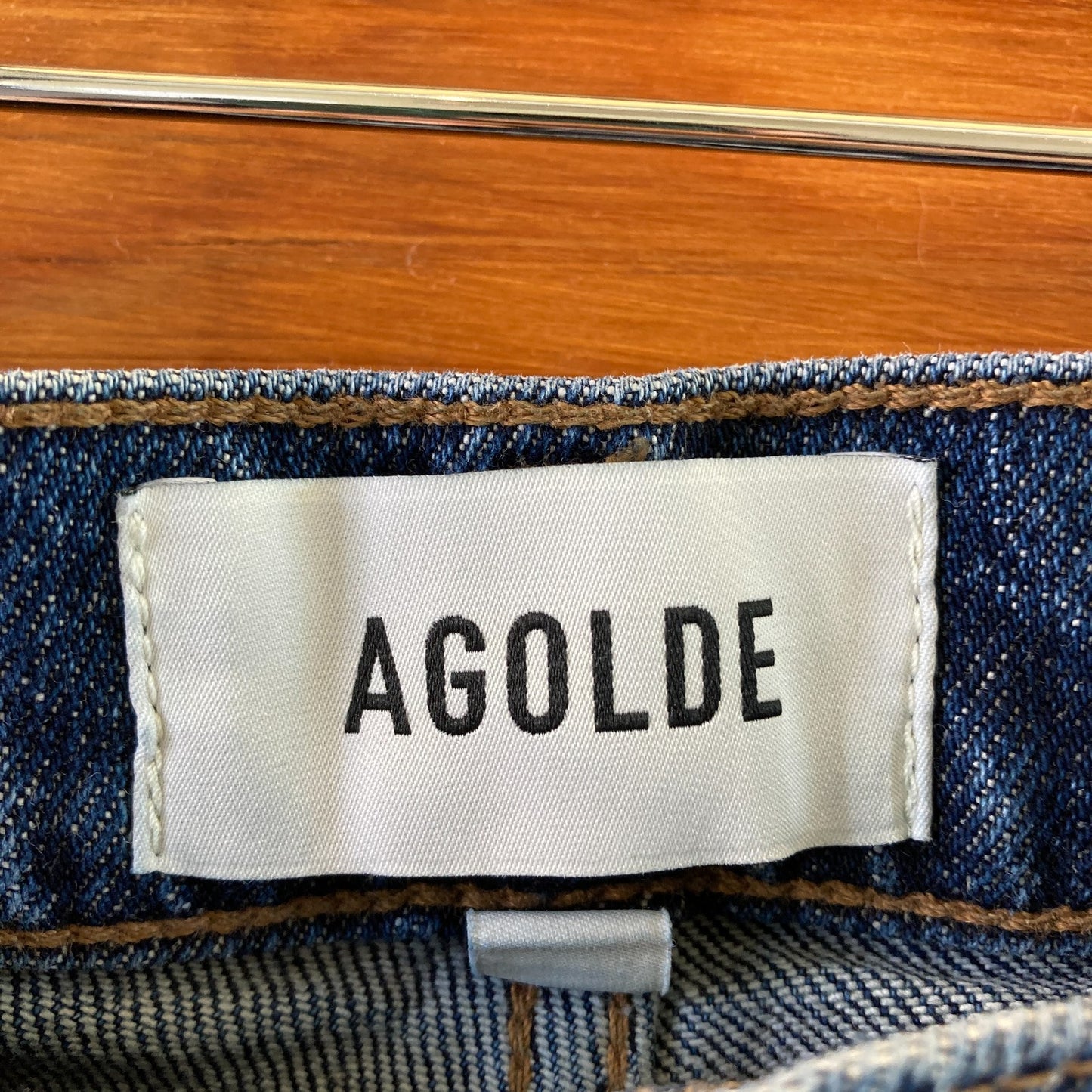 AGOLDE Dark Wash REN Button Fly Womens Wide Leg Jeans - Size 24 - 0312IG
