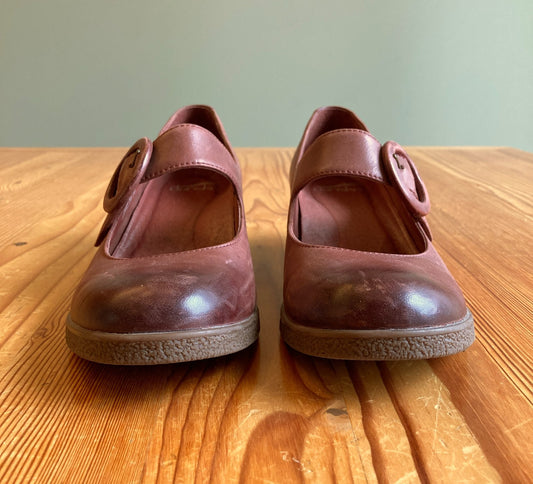 Dansko Brown Leather Brandy Mary Jane Comfort Shoes - Size 39 - 0521MD