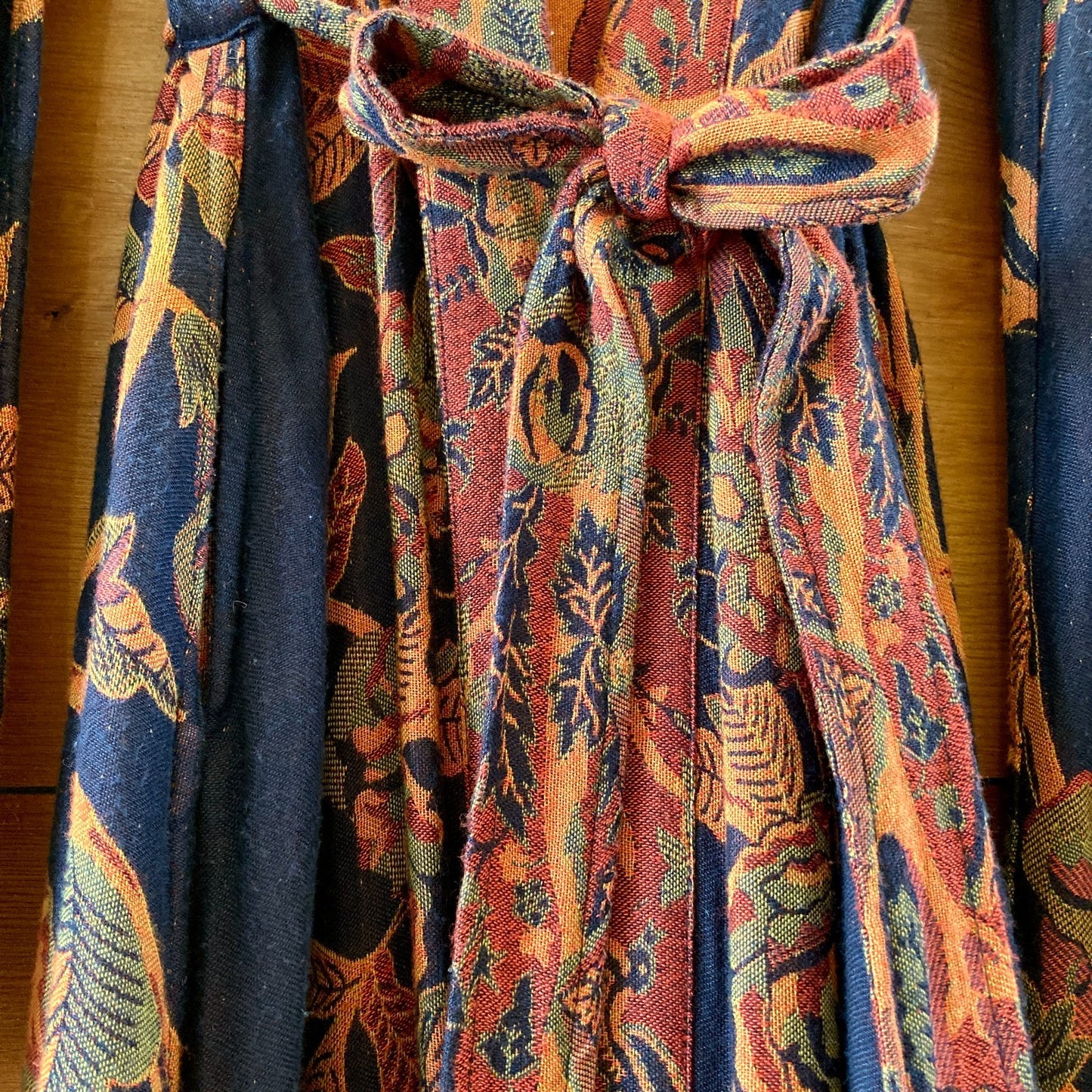 Brahmaki Black September Sky EcoVero Maxi Kaftan Robe - Size 2 / S - 0605DK
