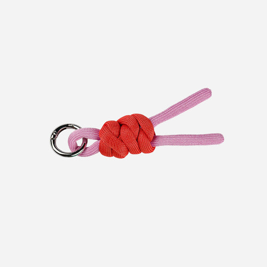 Colorblock Knot Keychain: Lime