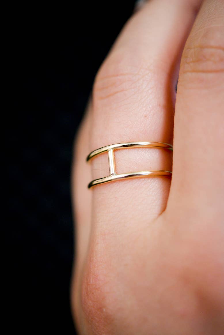 Hannah Naomi - Thick Cage Ring, 14K Gold Fill: Smooth Finish / 6.5 / Small