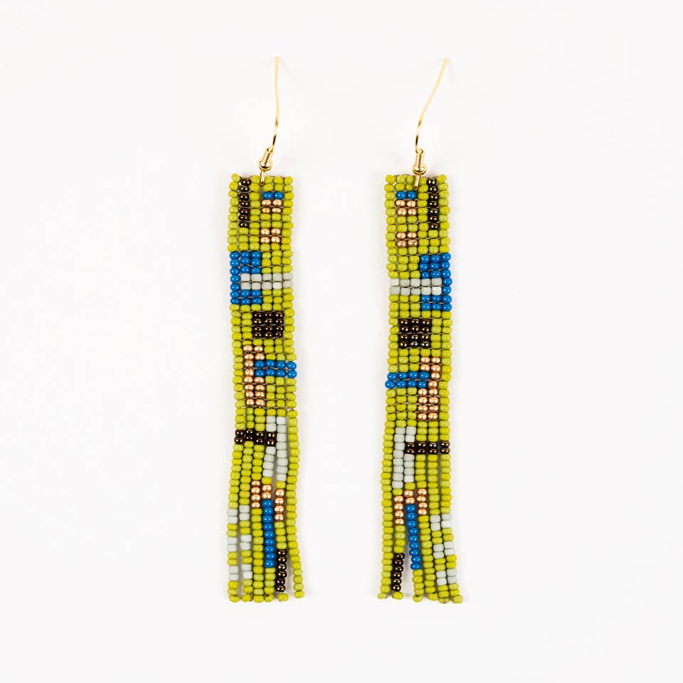 Altiplano - Cuadra Fringe Earrings: Deep Pink