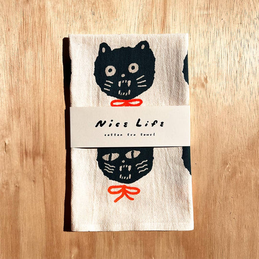 Nice life - BAD CATS tea towel