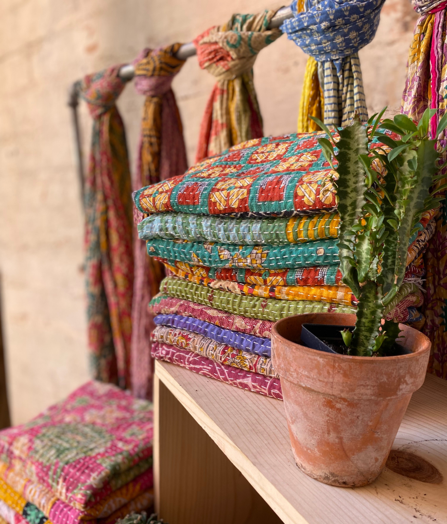 Seeds - Kantha Scarf Scarves | Made From Recycled Cotton Saris