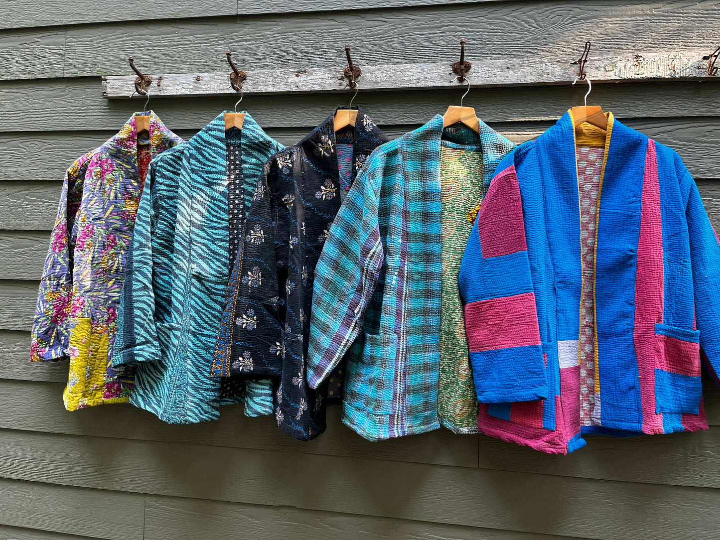 Seeds - Kantha Blazer Jacket | Repurposed Cotton Pockets One Size