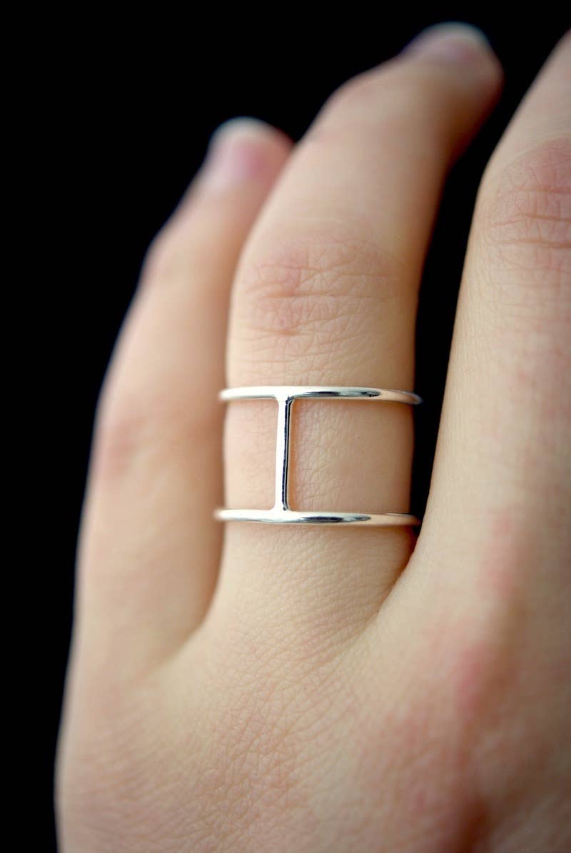 Hannah Naomi - Thick Cage Ring, Sterling Silver: 6.5 / Smooth Finish / Small