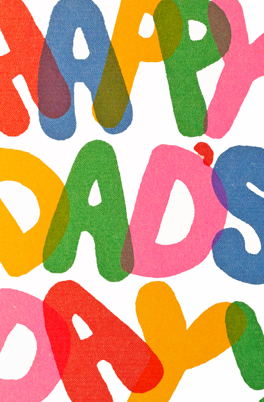 Alphabet Studios - FATHER'S DAY CROOKED RISOGRAPH GREETING CARD