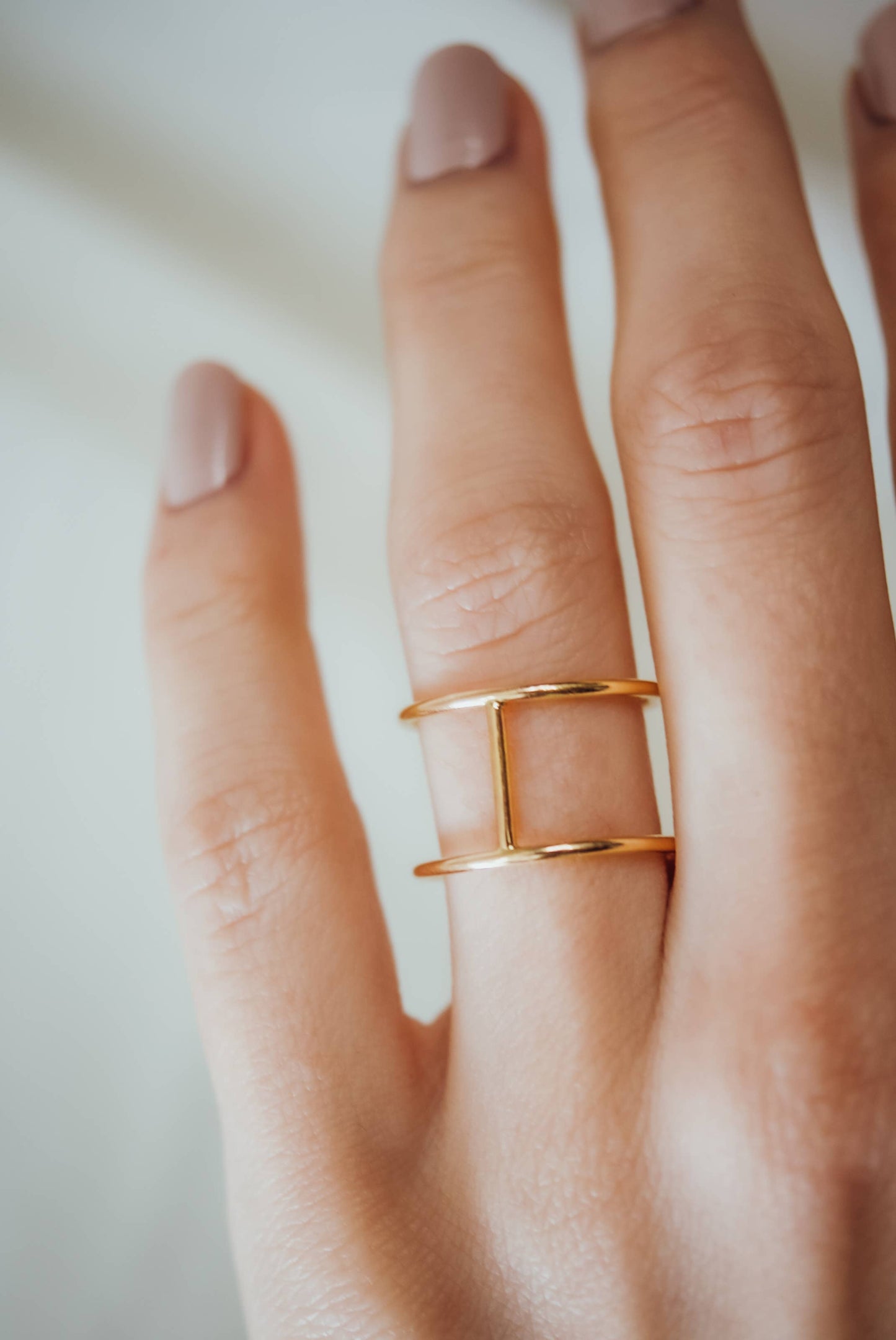 Hannah Naomi - Thick Cage Ring, 14K Gold Fill: Smooth Finish / 6.5 / Small