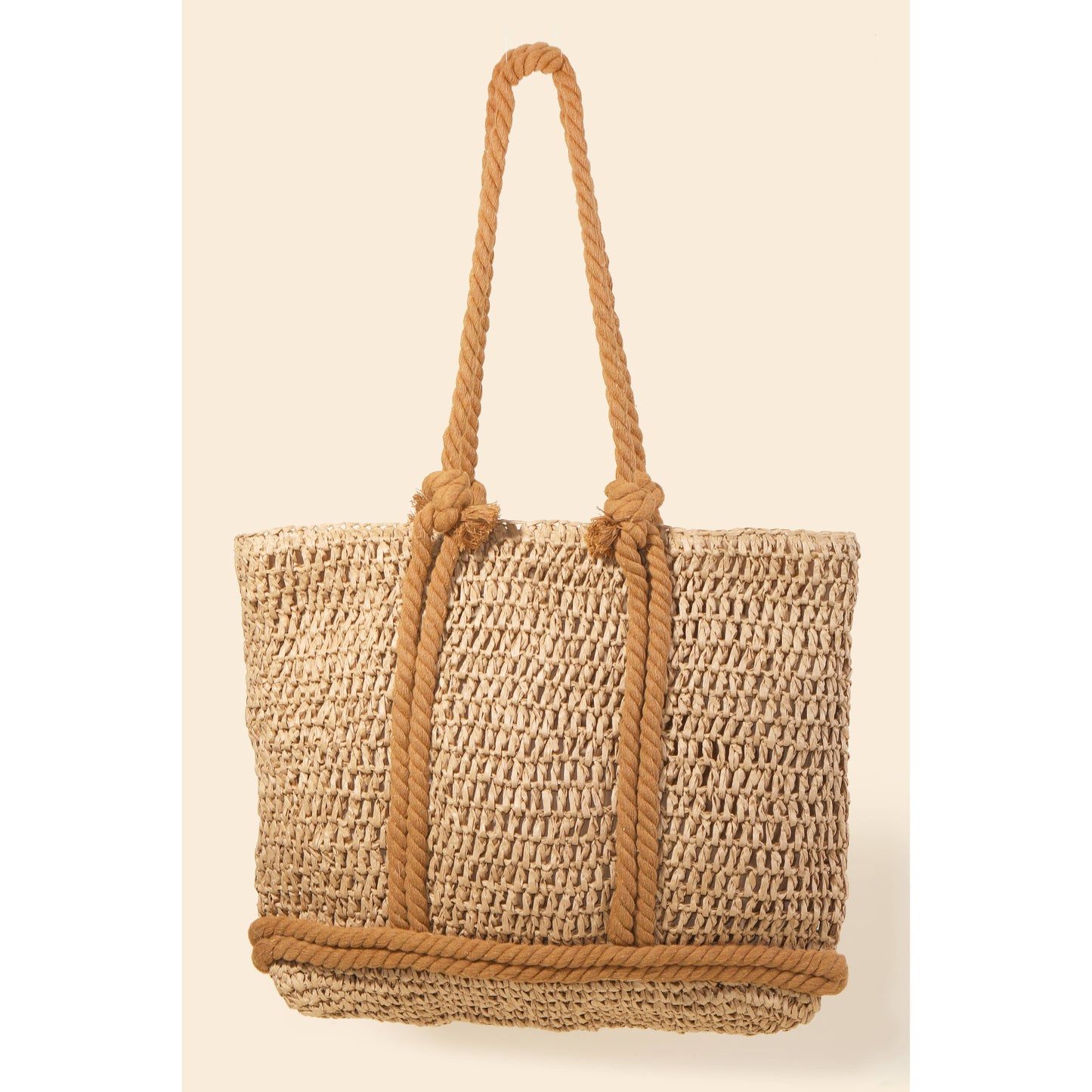Anarchy Street - Rope Handle Straw Braided Tote Bag: KA