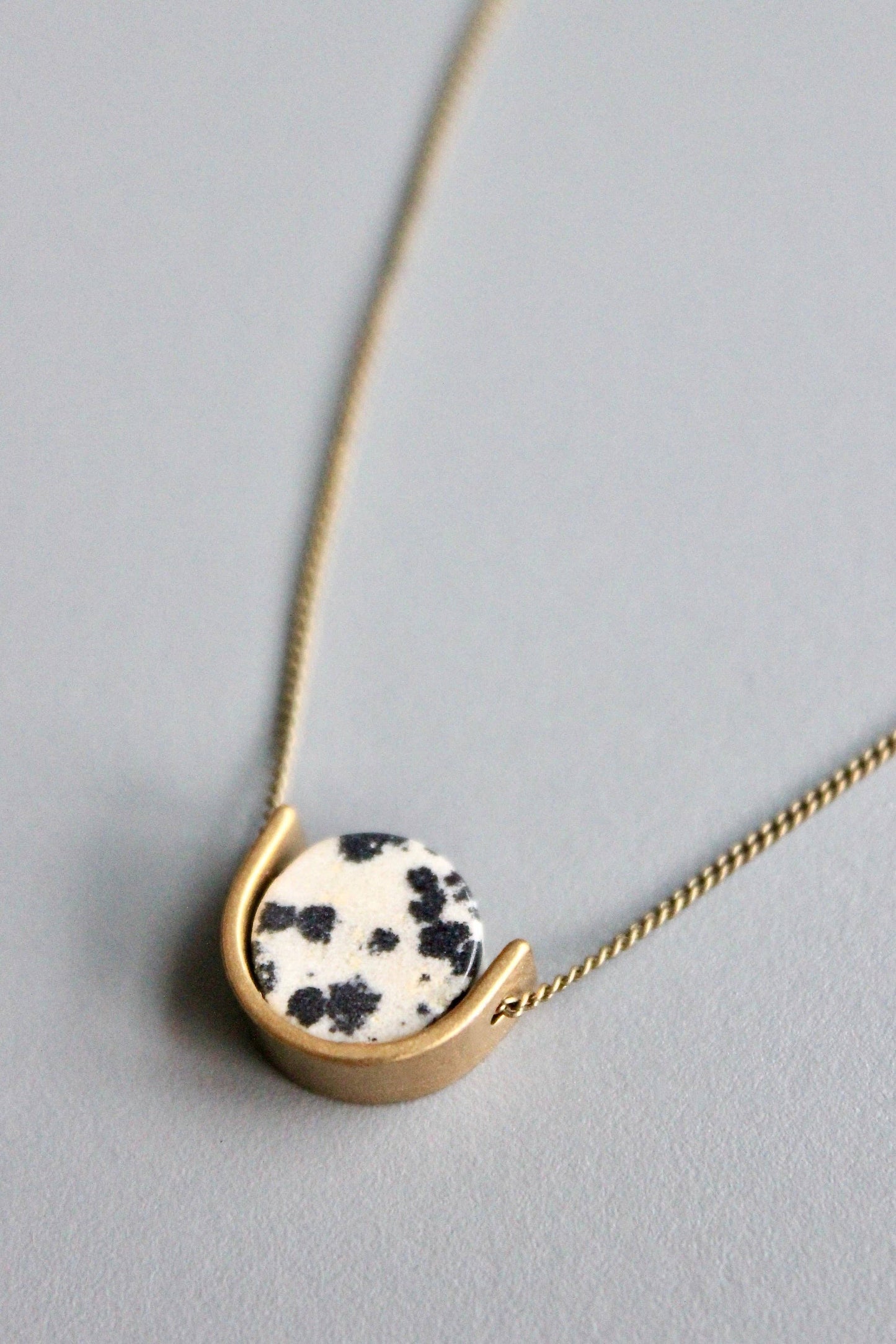 David Aubrey Jewelry - HYL116 Mini dalmatian pendant necklace