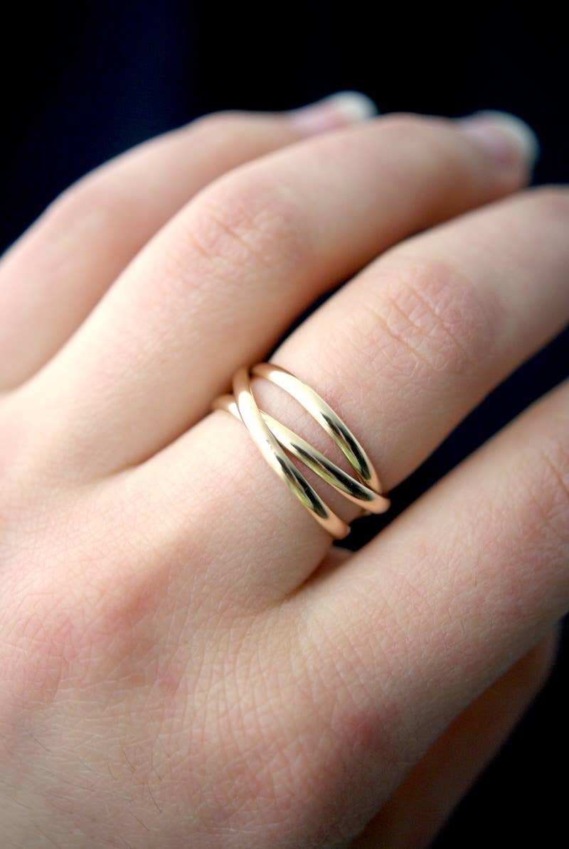 Hannah Naomi - Infinity Spiral Ring, 14K Gold Fill: 7.5