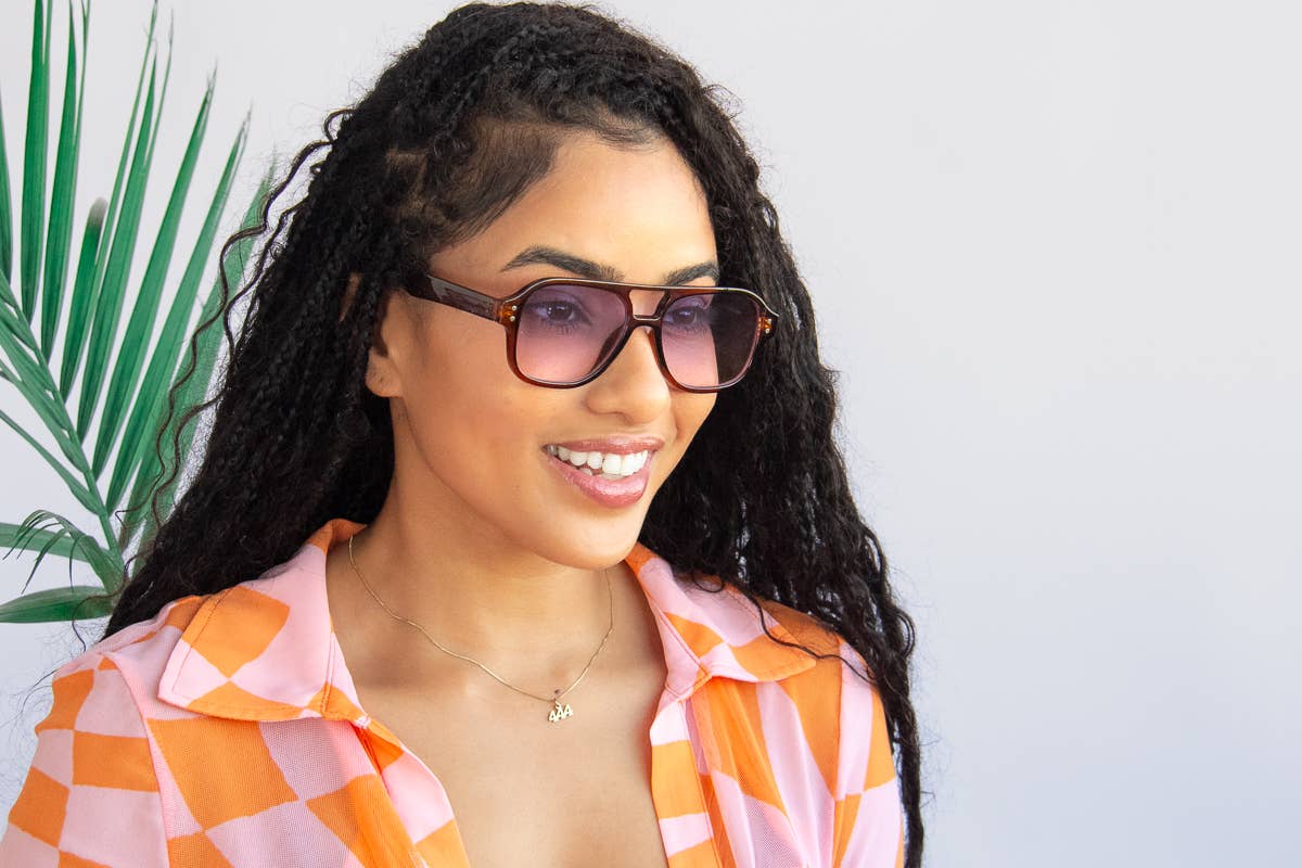 Greetings - Sunglasses: Brown/Purple