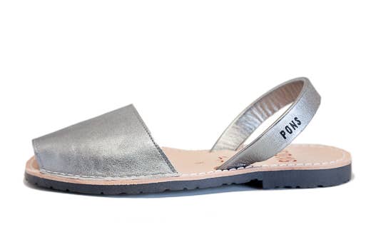 Pons Shoes - Classic Metallic - Pewter: 8