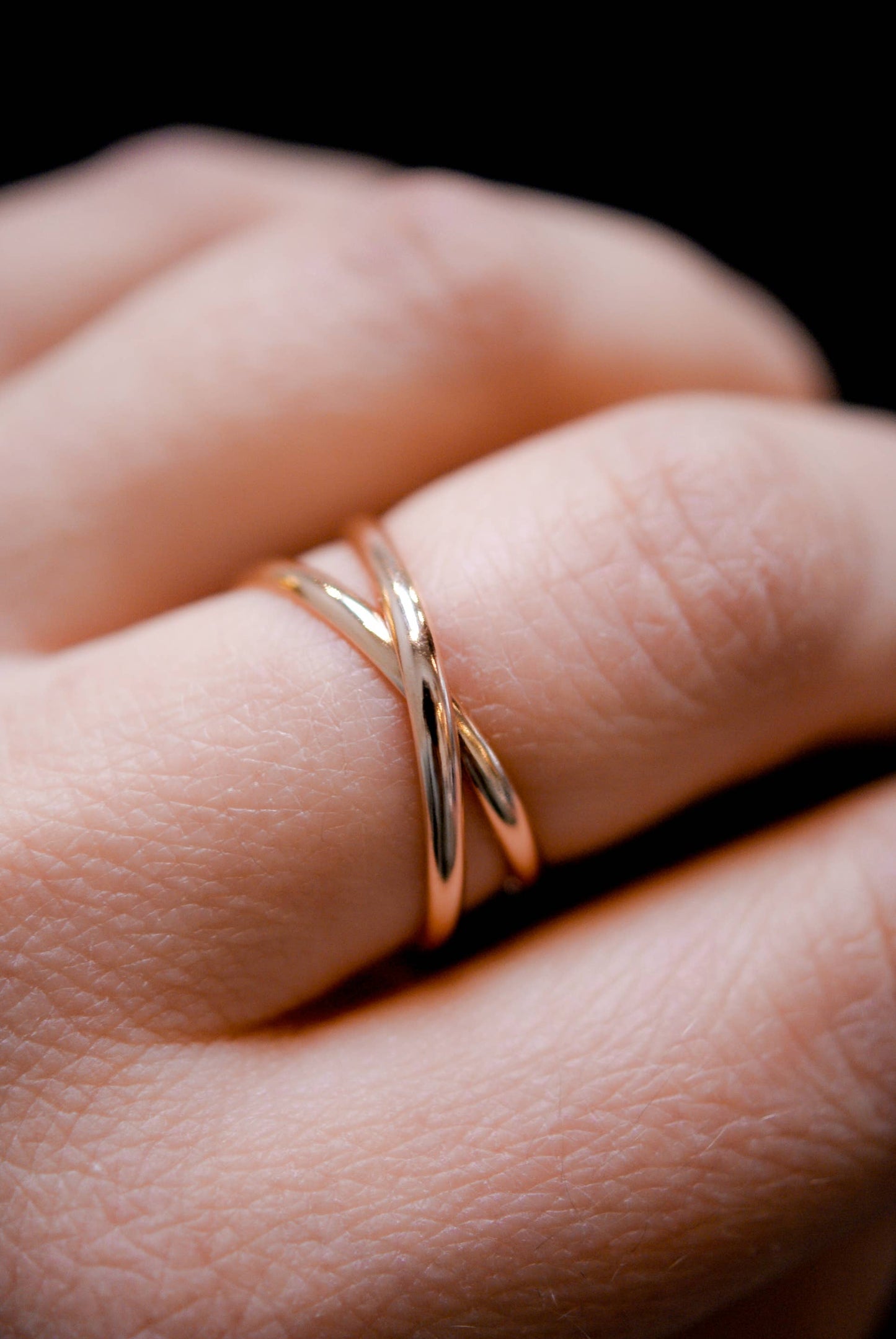Hannah Naomi - Infinity X-Ring, 14K Rose Gold Fill: 6