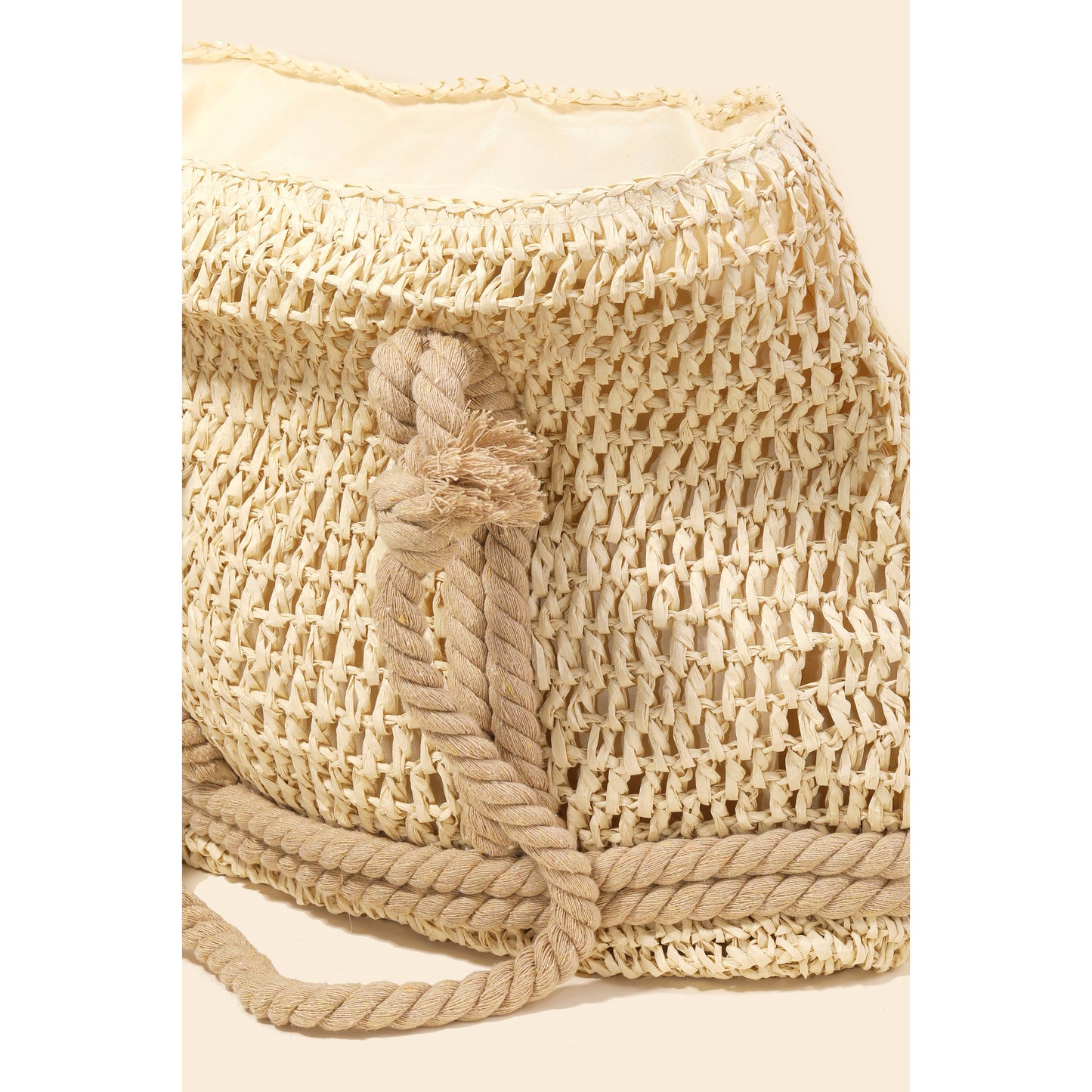 Anarchy Street - Rope Handle Straw Braided Tote Bag: KA