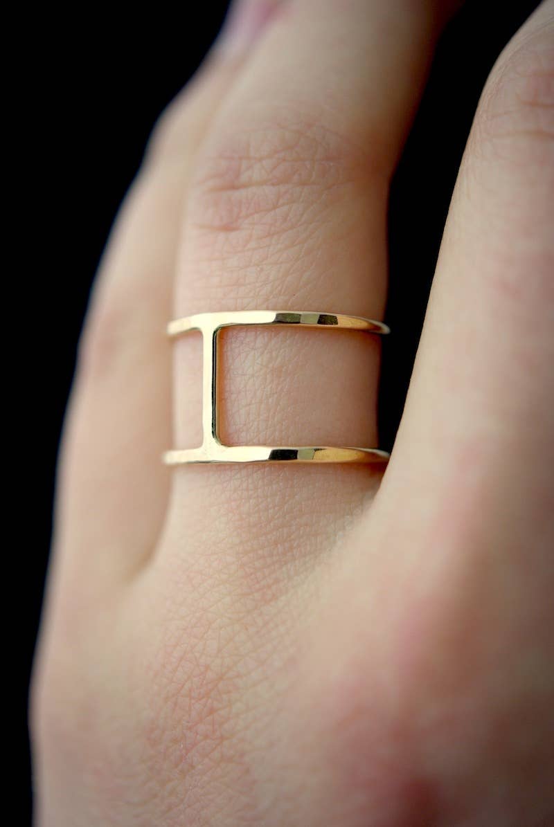 Hannah Naomi - Thick Cage Ring, 14K Gold Fill: Smooth Finish / 6.5 / Small