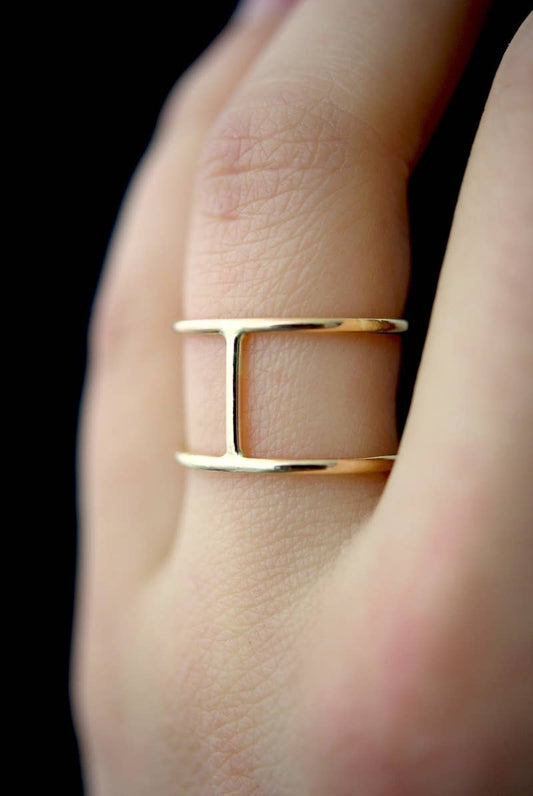 Hannah Naomi - Thick Cage Ring, 14K Gold Fill: Smooth Finish / 6.5 / Small