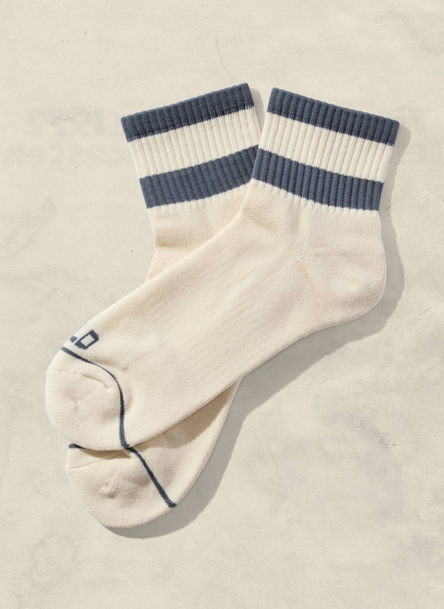 Striped Quarter Socks: Rust