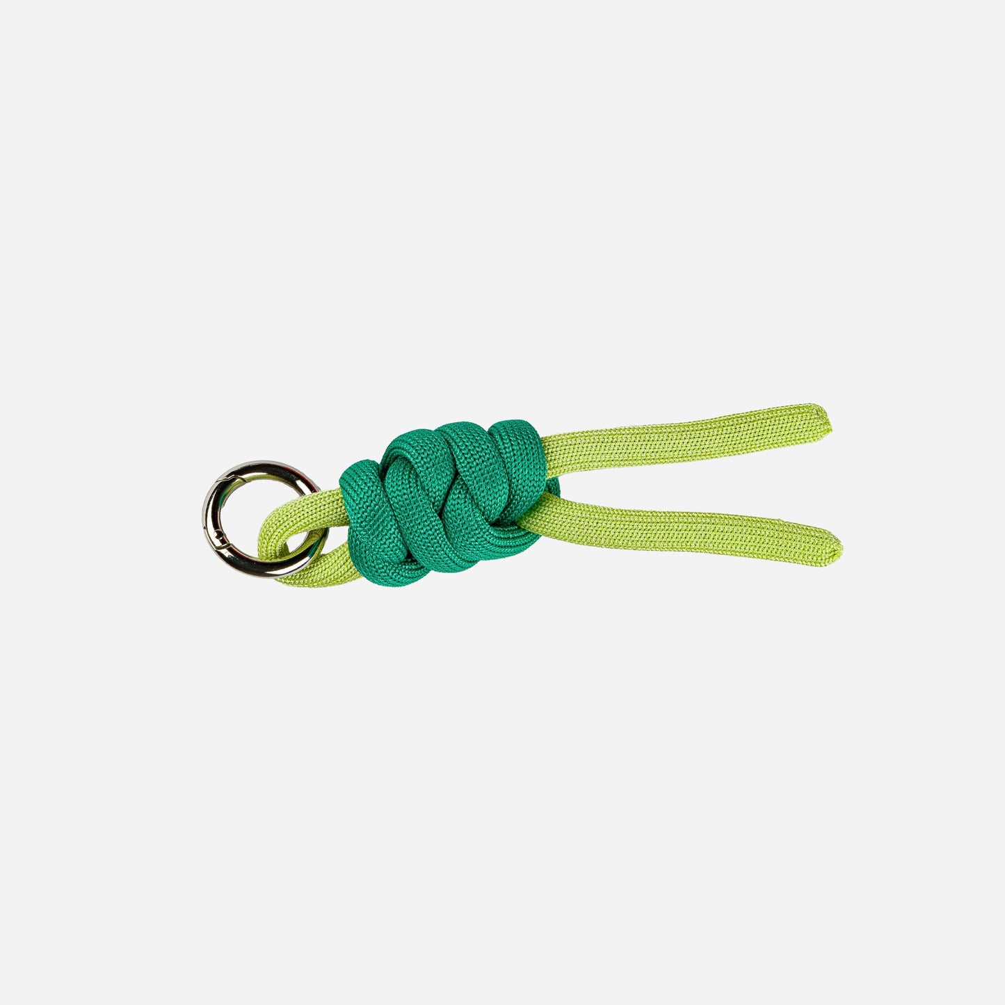 Colorblock Knot Keychain: Lime