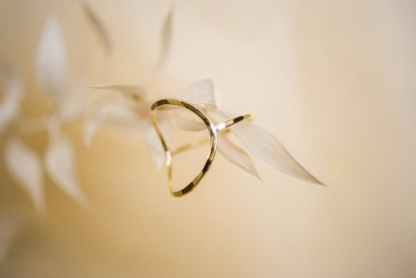 Hannah Naomi - Thick Circle Ring in 14k Gold Fill: Hammered / 7