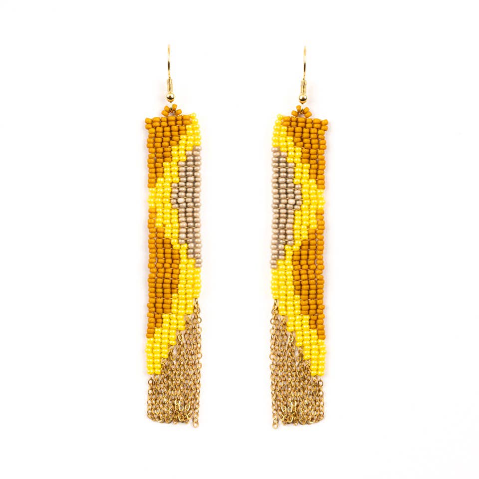 Rio Fringe Earrings: Ink