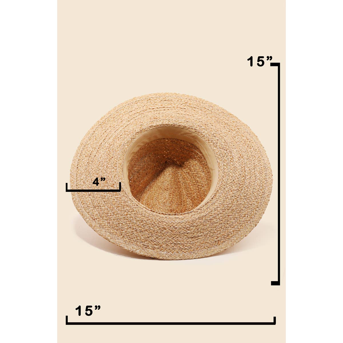 Anarchy Street - Straw Braid Flat Brim Sun Hat: TA