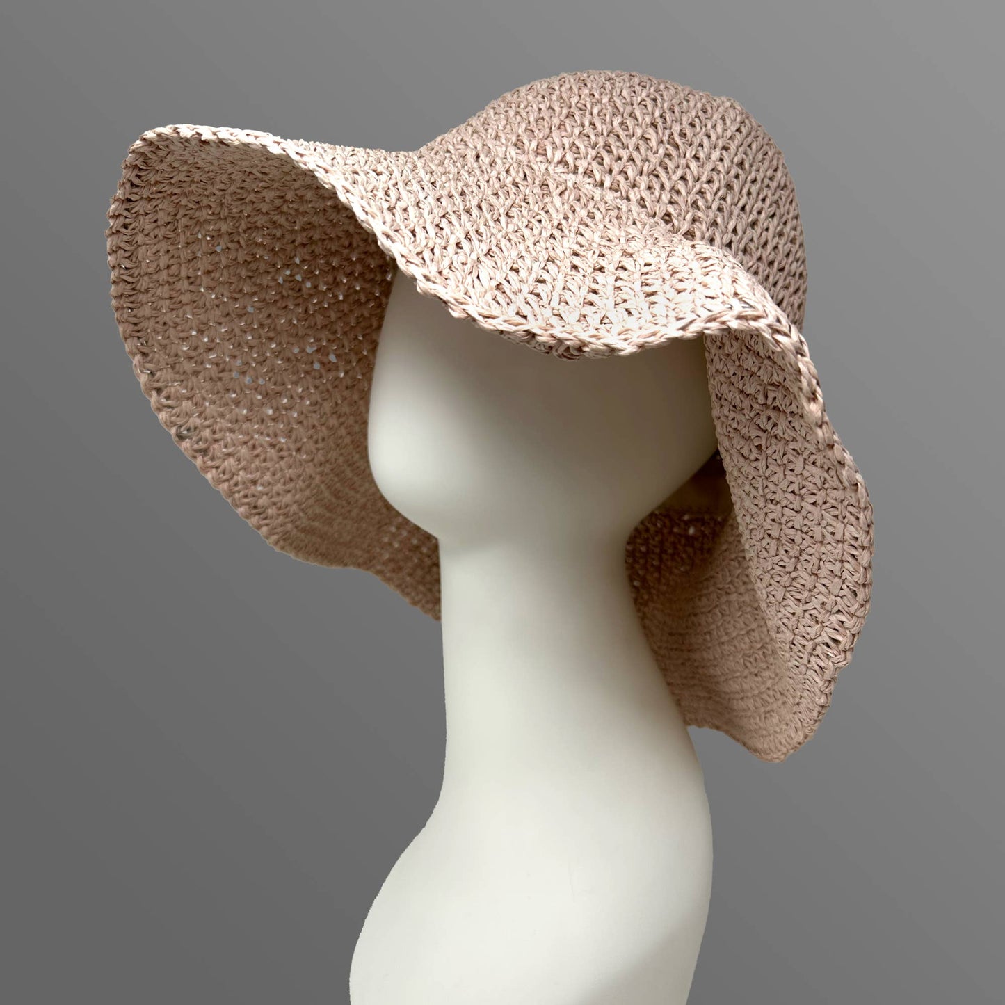 Rainbow Unicorn Birthday Surprise - Capri Straw Sun Hat: Tan